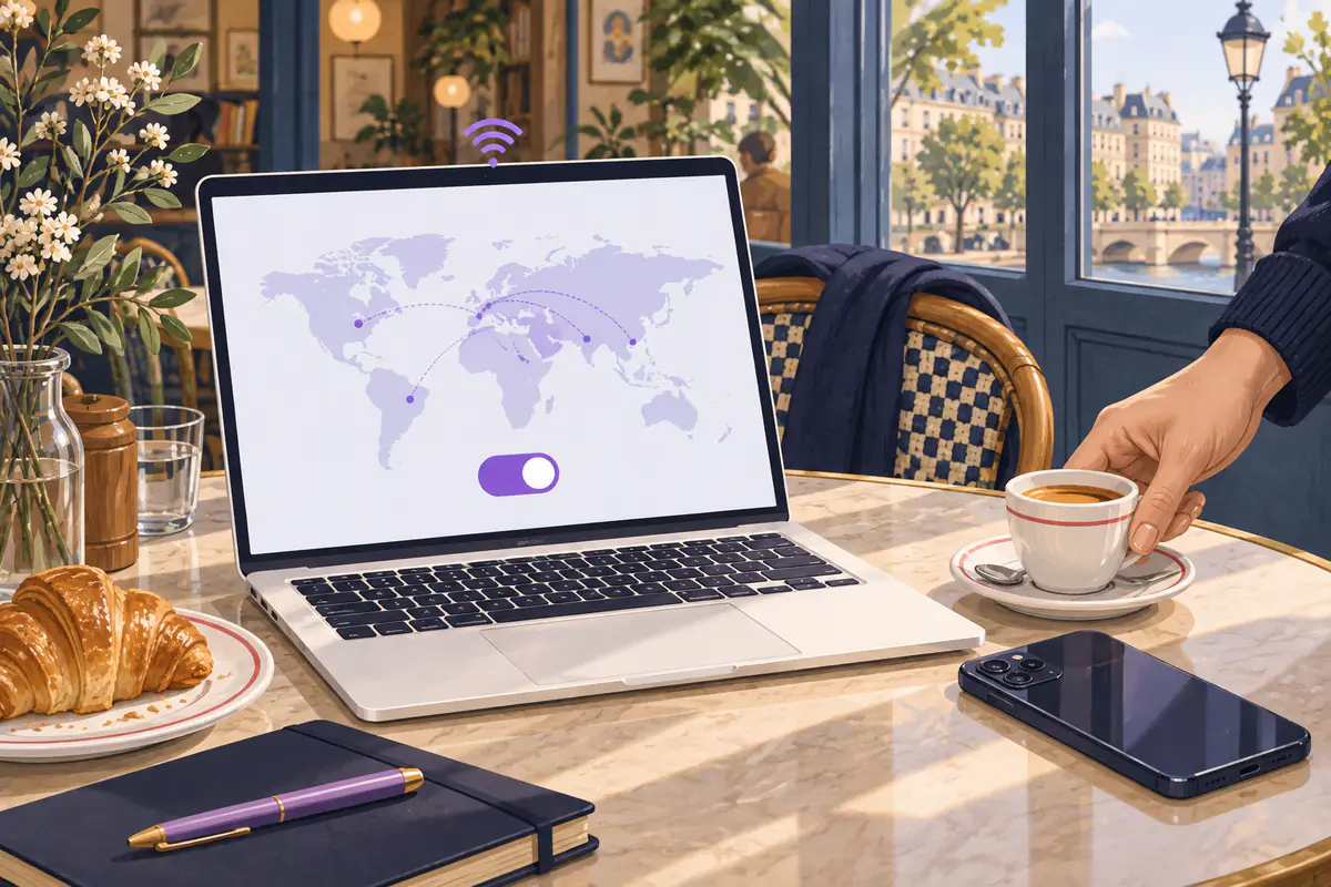 Ноутбук с VPN в кафе: рабочие документы и публичный Wi-Fi
